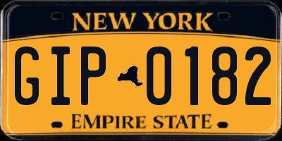 NY license plate GIP0182