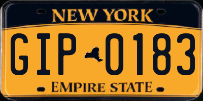 NY license plate GIP0183