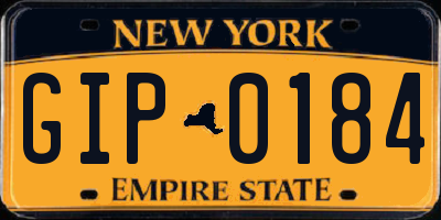 NY license plate GIP0184