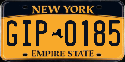 NY license plate GIP0185