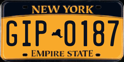 NY license plate GIP0187
