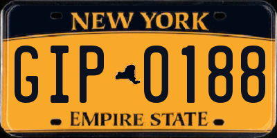NY license plate GIP0188