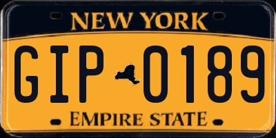 NY license plate GIP0189