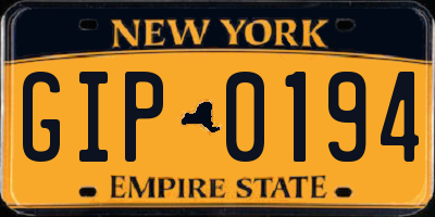 NY license plate GIP0194