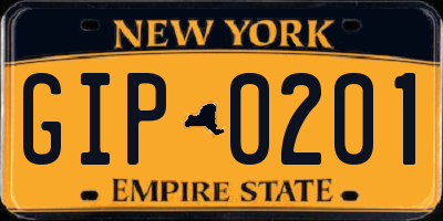 NY license plate GIP0201
