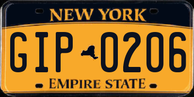 NY license plate GIP0206
