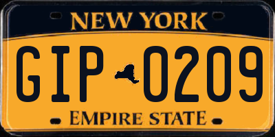 NY license plate GIP0209