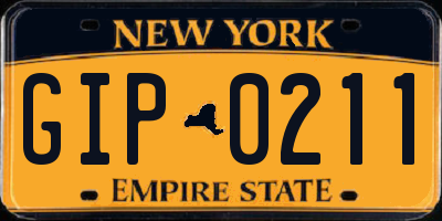 NY license plate GIP0211