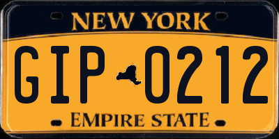 NY license plate GIP0212
