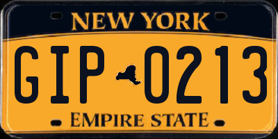 NY license plate GIP0213
