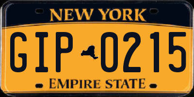 NY license plate GIP0215