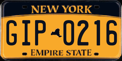 NY license plate GIP0216