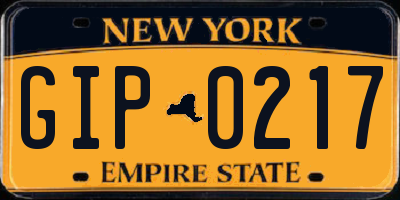 NY license plate GIP0217