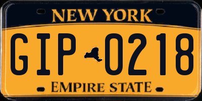 NY license plate GIP0218