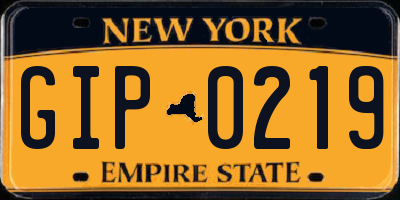 NY license plate GIP0219