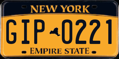 NY license plate GIP0221