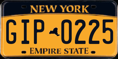 NY license plate GIP0225