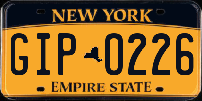 NY license plate GIP0226