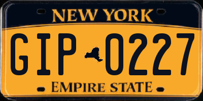 NY license plate GIP0227