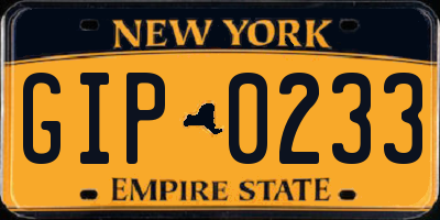 NY license plate GIP0233