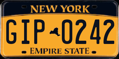 NY license plate GIP0242