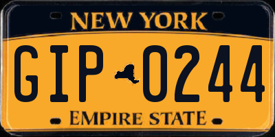 NY license plate GIP0244