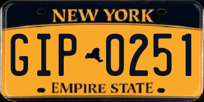 NY license plate GIP0251