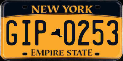 NY license plate GIP0253