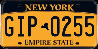 NY license plate GIP0255