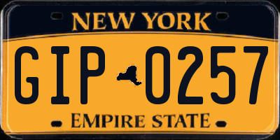 NY license plate GIP0257