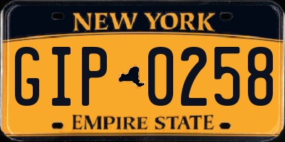 NY license plate GIP0258