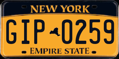 NY license plate GIP0259