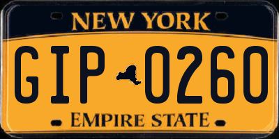NY license plate GIP0260