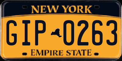 NY license plate GIP0263