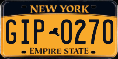 NY license plate GIP0270