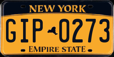 NY license plate GIP0273