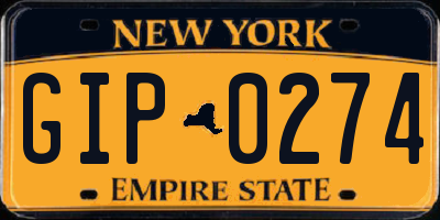 NY license plate GIP0274