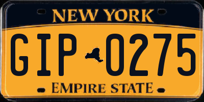 NY license plate GIP0275