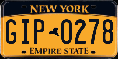 NY license plate GIP0278