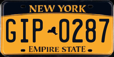 NY license plate GIP0287