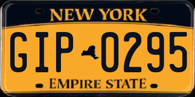 NY license plate GIP0295