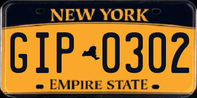 NY license plate GIP0302
