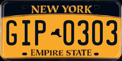 NY license plate GIP0303