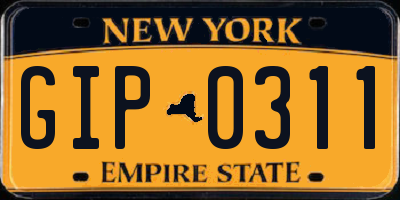 NY license plate GIP0311