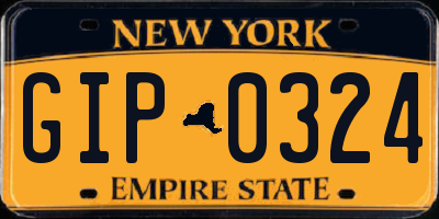 NY license plate GIP0324