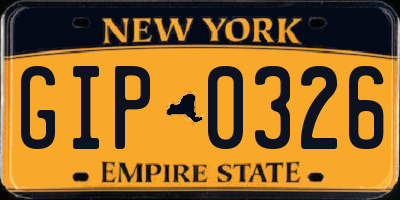 NY license plate GIP0326