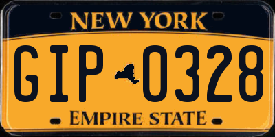 NY license plate GIP0328