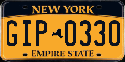 NY license plate GIP0330