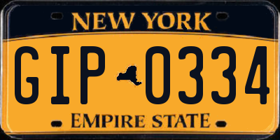 NY license plate GIP0334