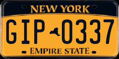 NY license plate GIP0337
